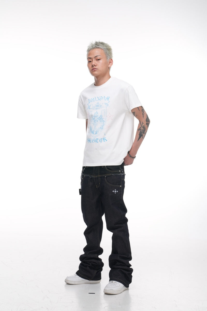 PhantomHunter double waisted flared jeans