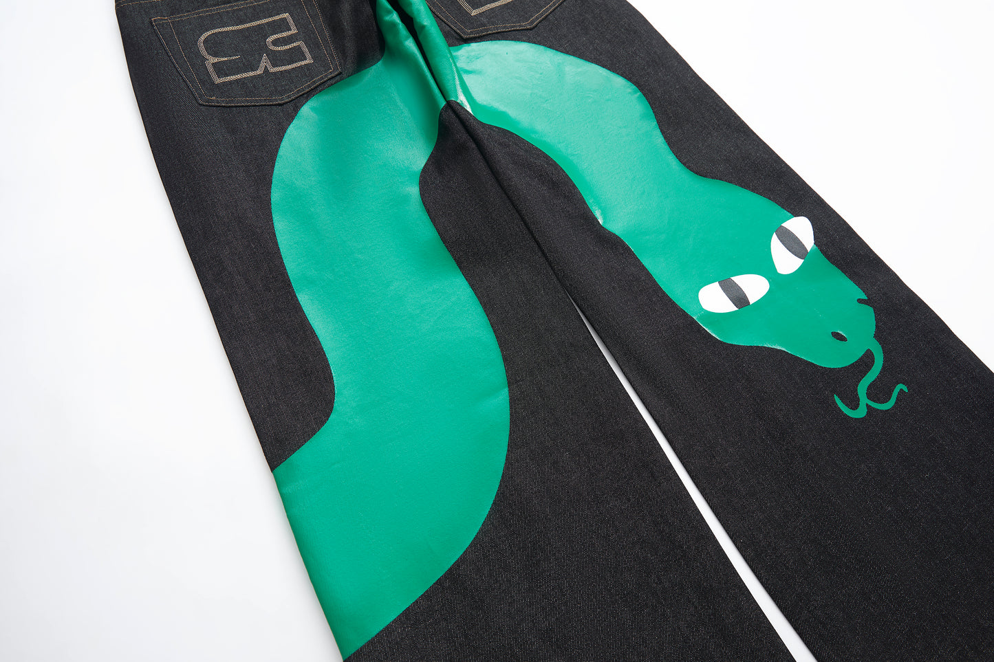 RTVG snake denim jeans