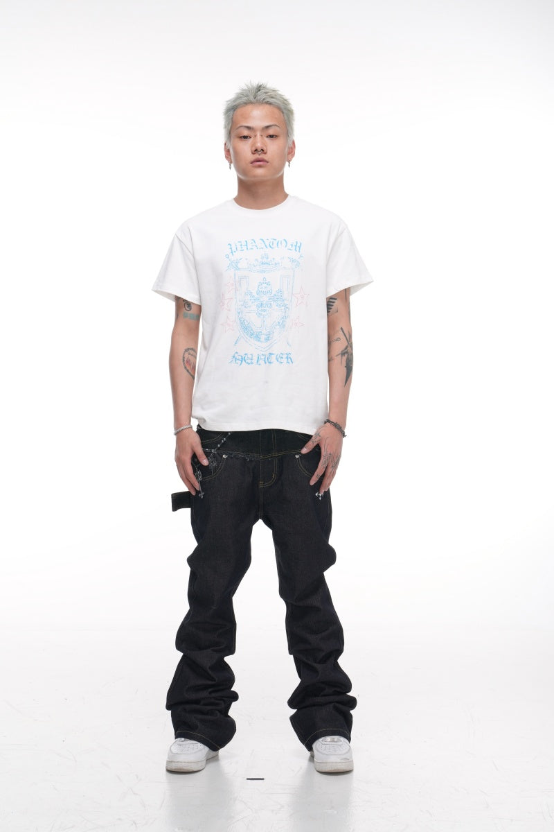 PhantomHunter double waisted flared jeans