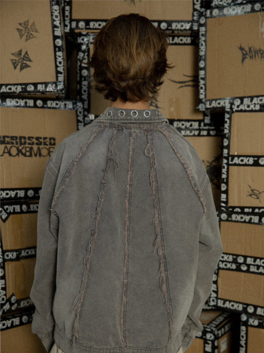 Black 8 frilled jacket