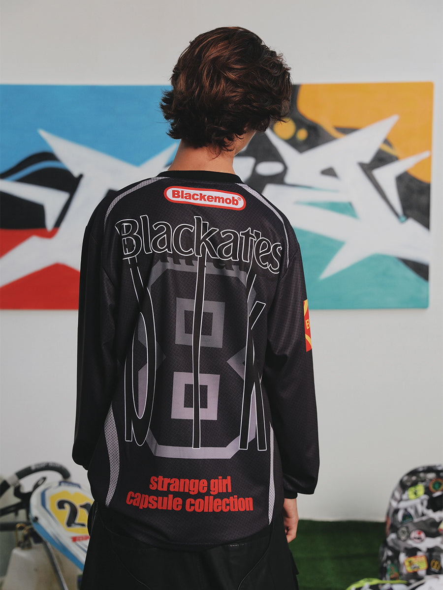 Black 8 Polyester fiber racing suit