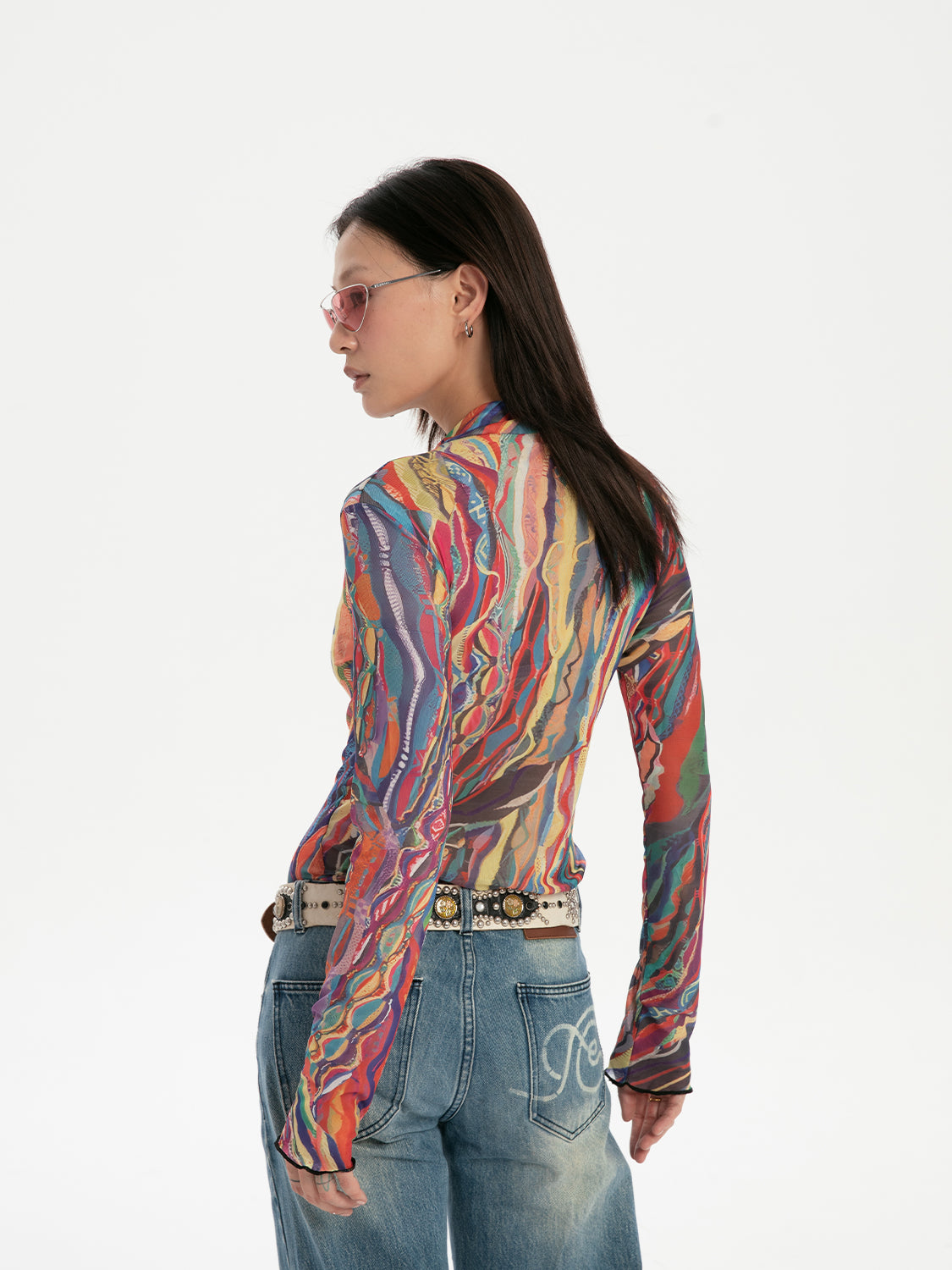 RTVG pop-art mesh top