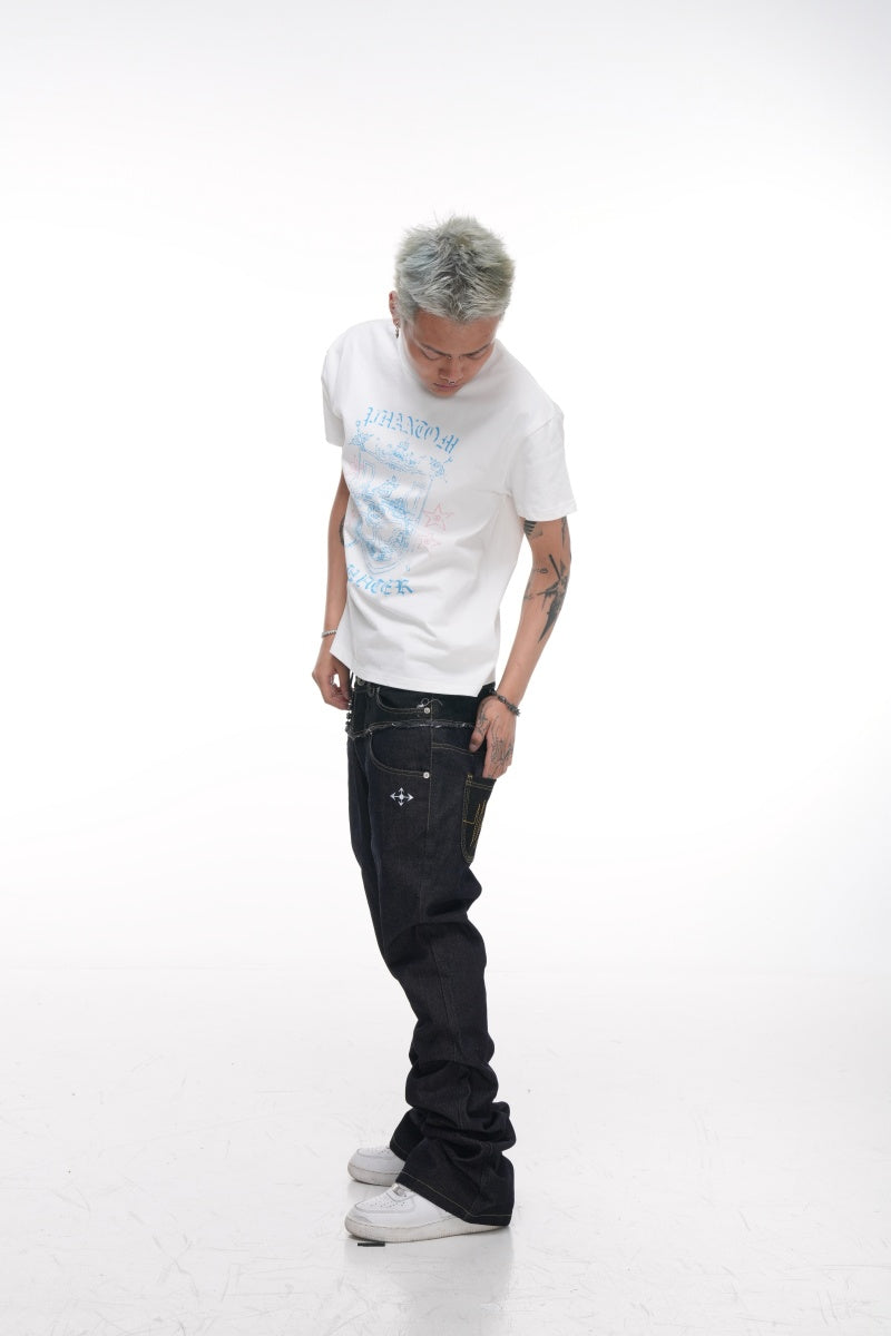 PhantomHunter double waisted flared jeans