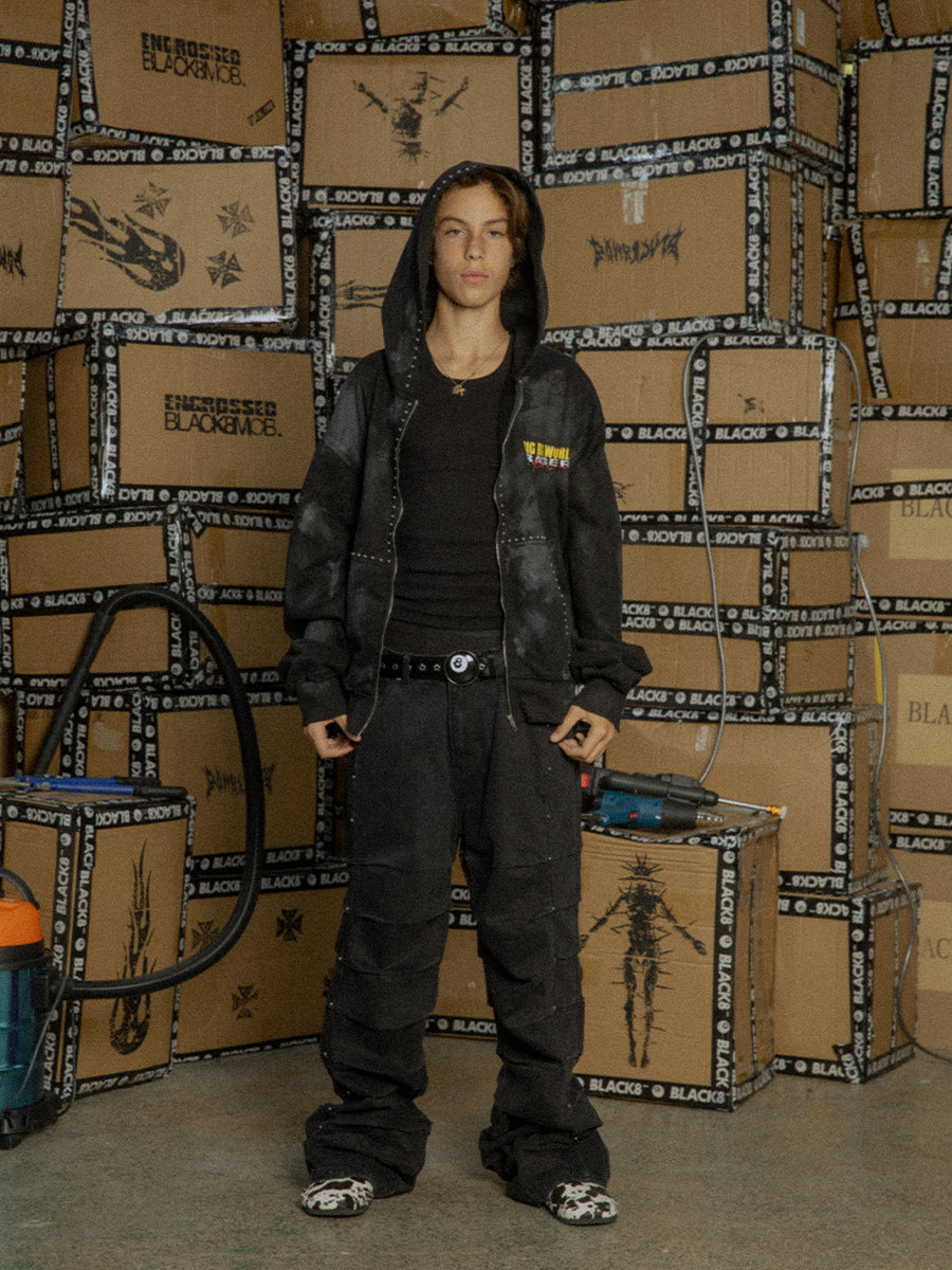 Black 8 armed pants