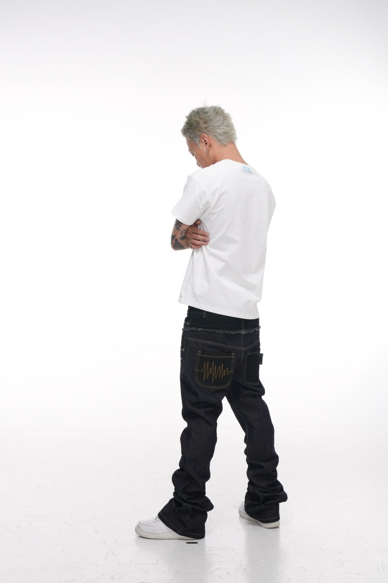PhantomHunter double waisted flared jeans