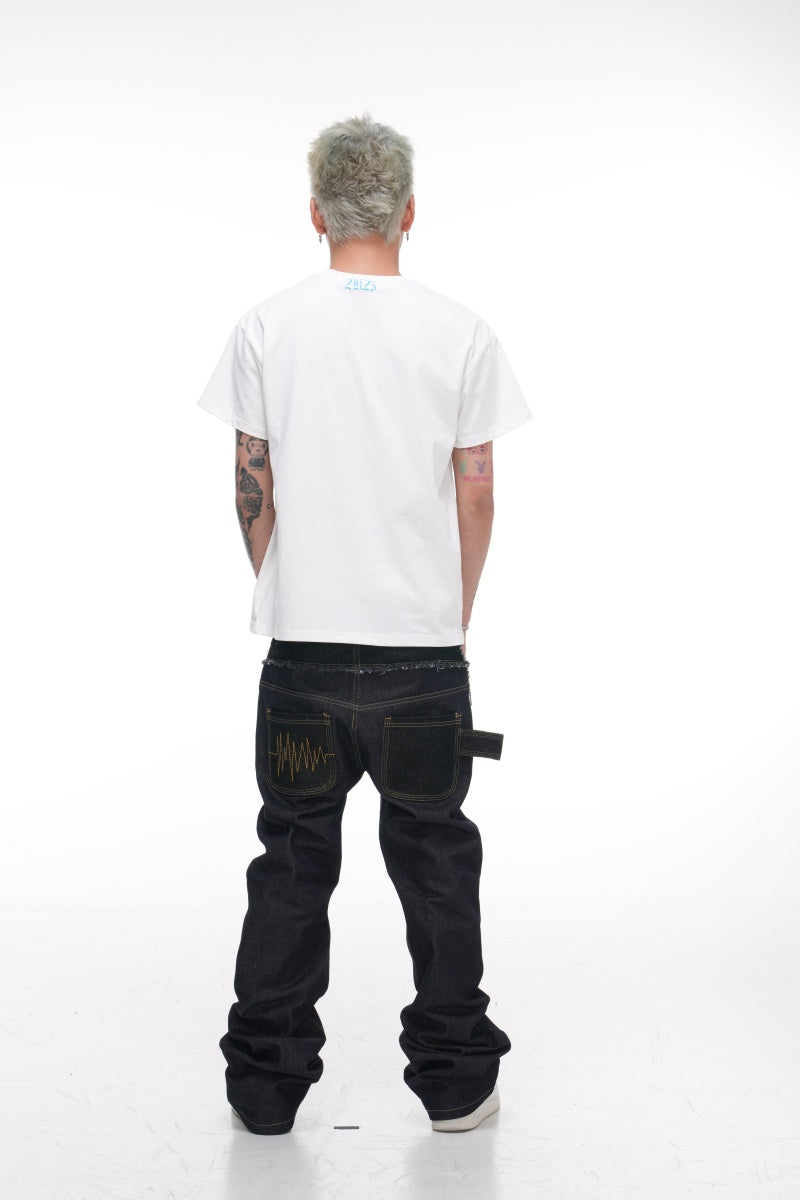 PhantomHunter double waisted flared jeans