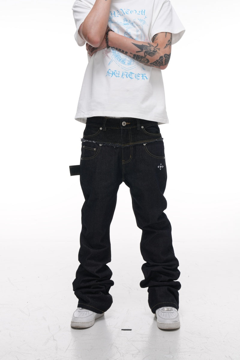 PhantomHunter double waisted flared jeans