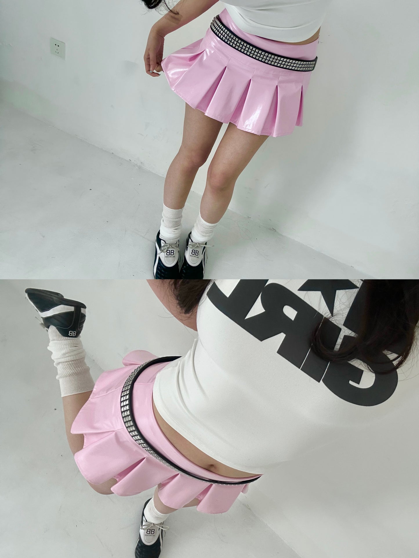 ArtByTastybabe patent leather mini skirt