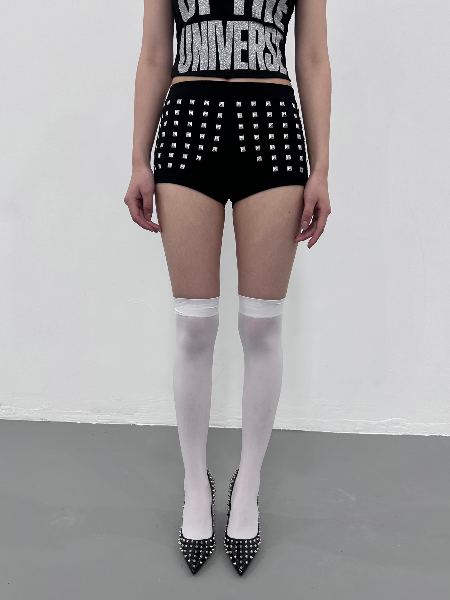 ArtByTastybabe studded mini shorts