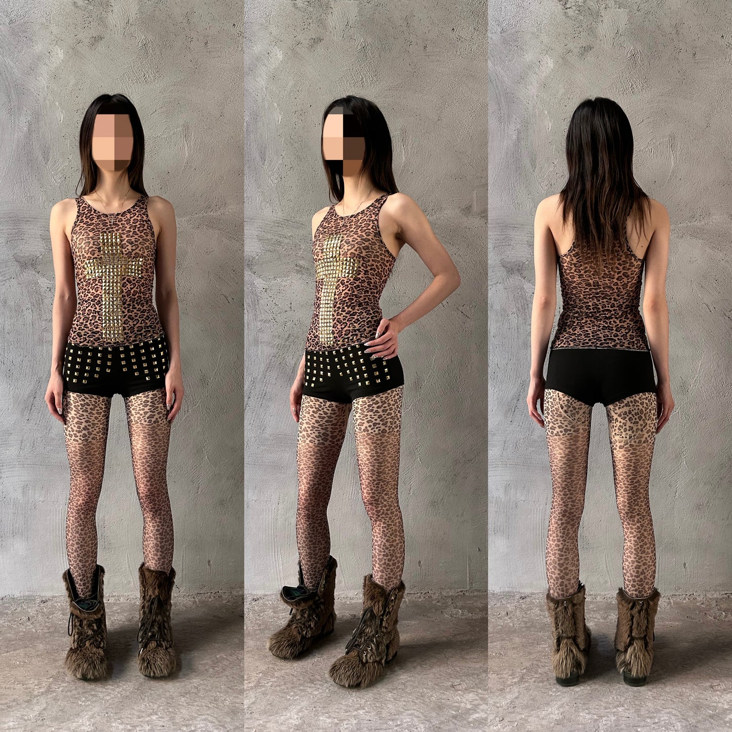 ArtByTastybabe cross studded tank top
