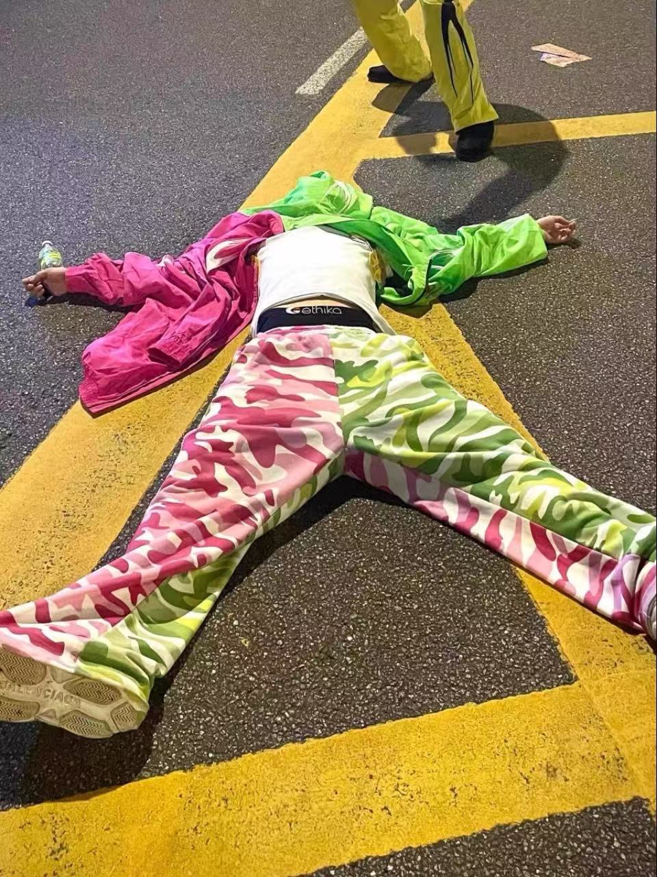 AONE4SURE double patchwork sweatpants