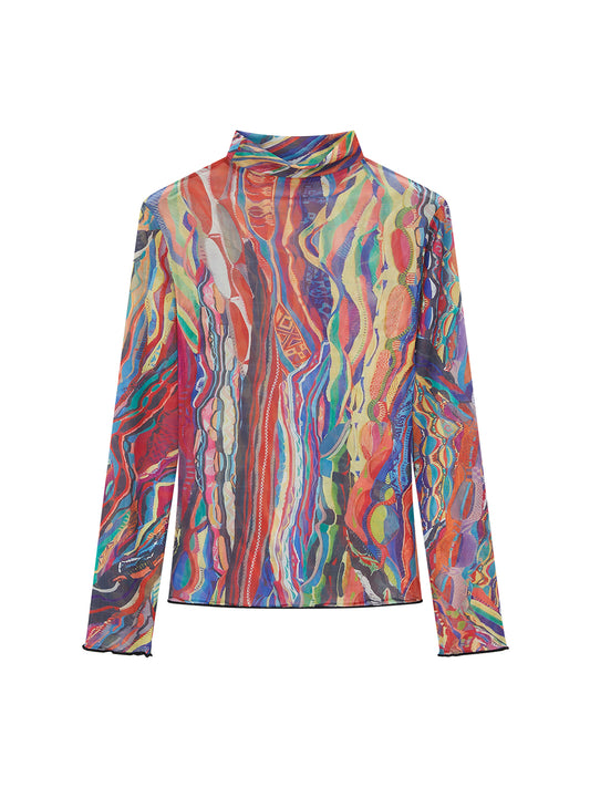 RTVG pop-art mesh top