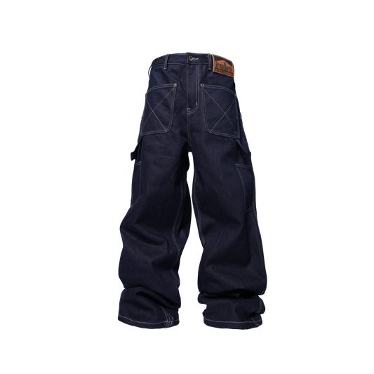 GROUPMAREK[GMK] baggy nylon denim jeans
