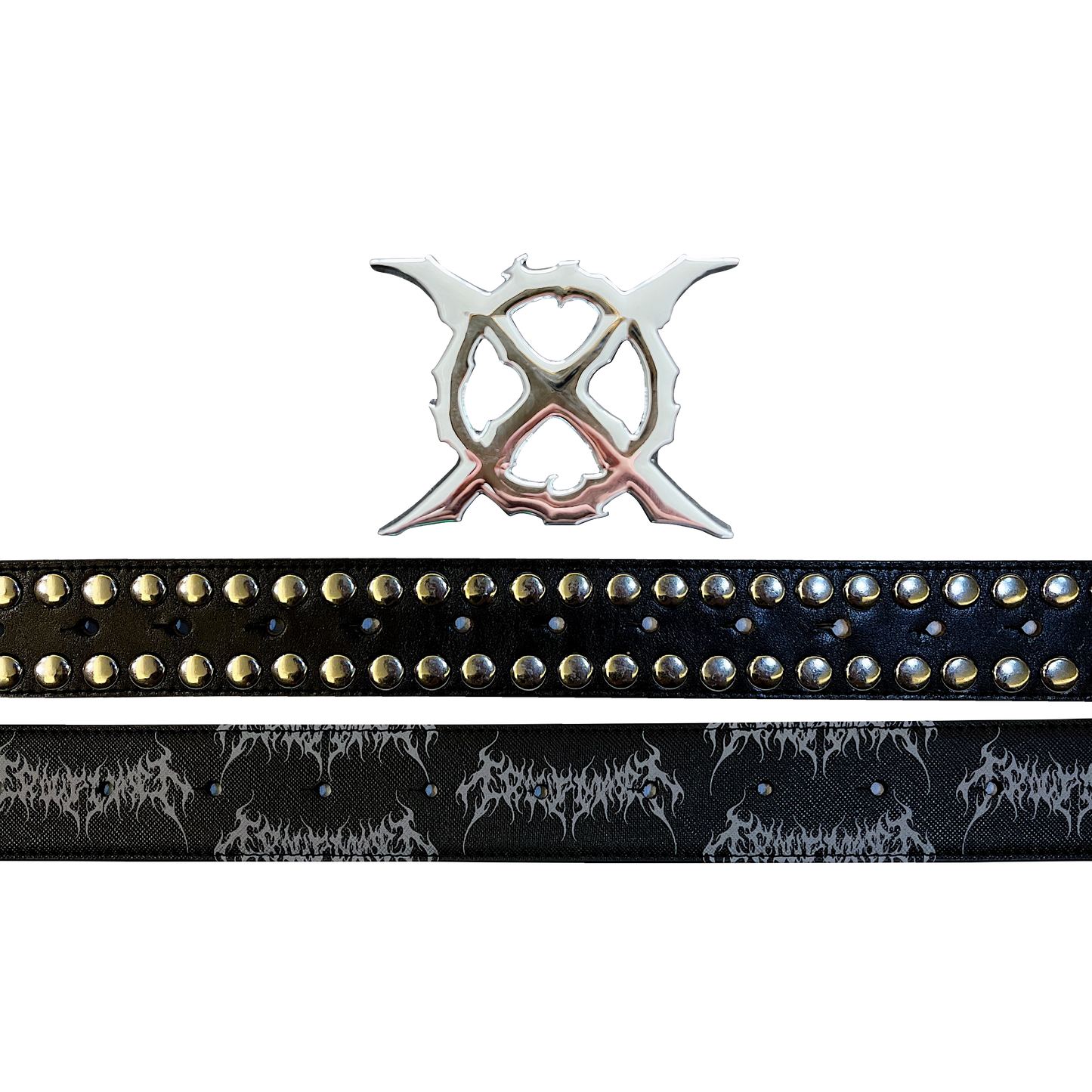 GROUPMAREK[GMK]"X"removable buckle leather belt