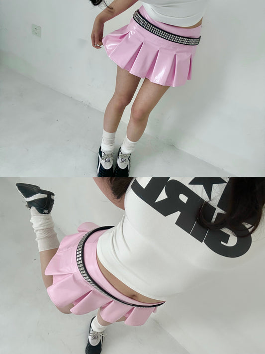 ArtByTastybabe patent leather mini skirt