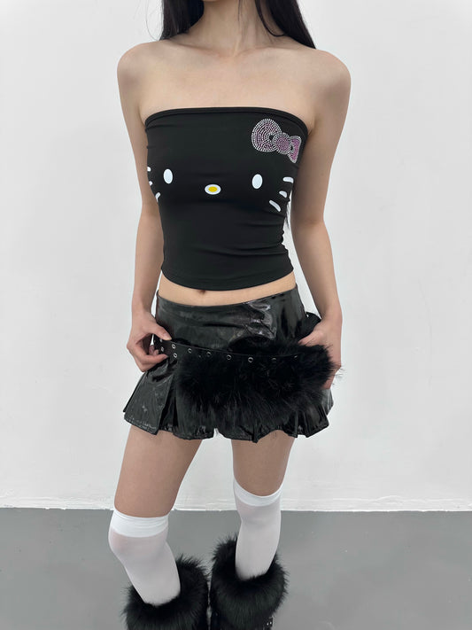 ArtByTastybabe patent leather mini skirt
