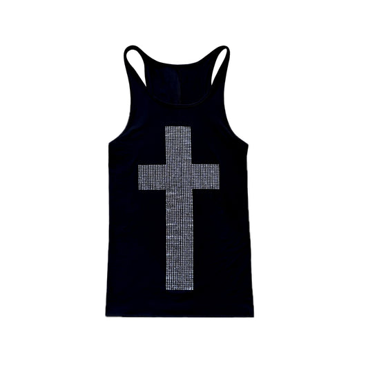 ArtByTastybabe cross studded tank top