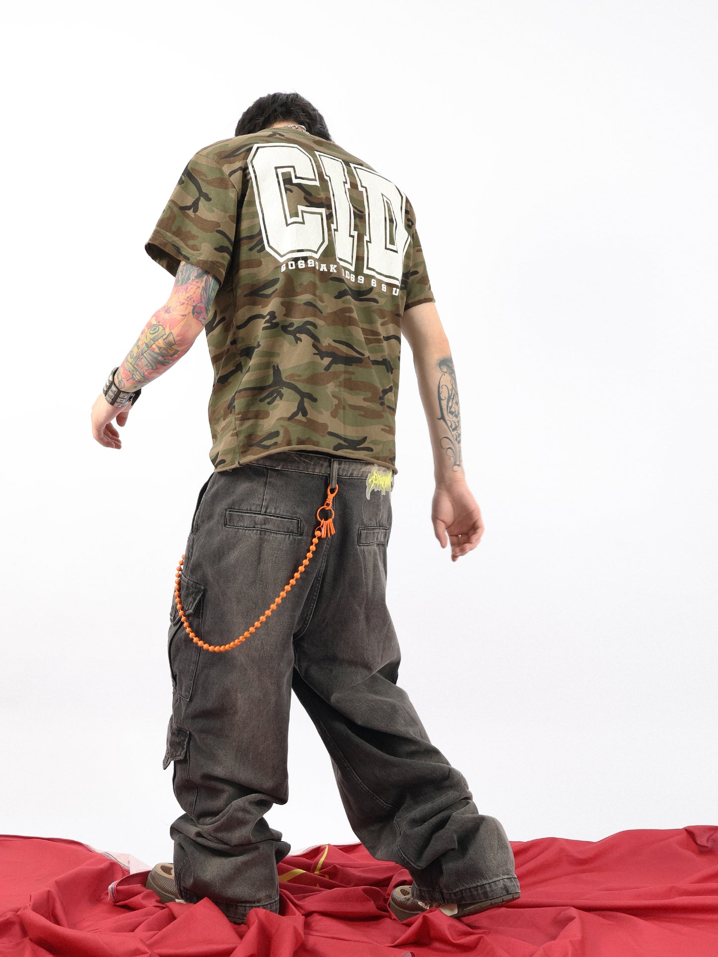 GROUPMAREK[GMK] multi-pocket baggy jeans