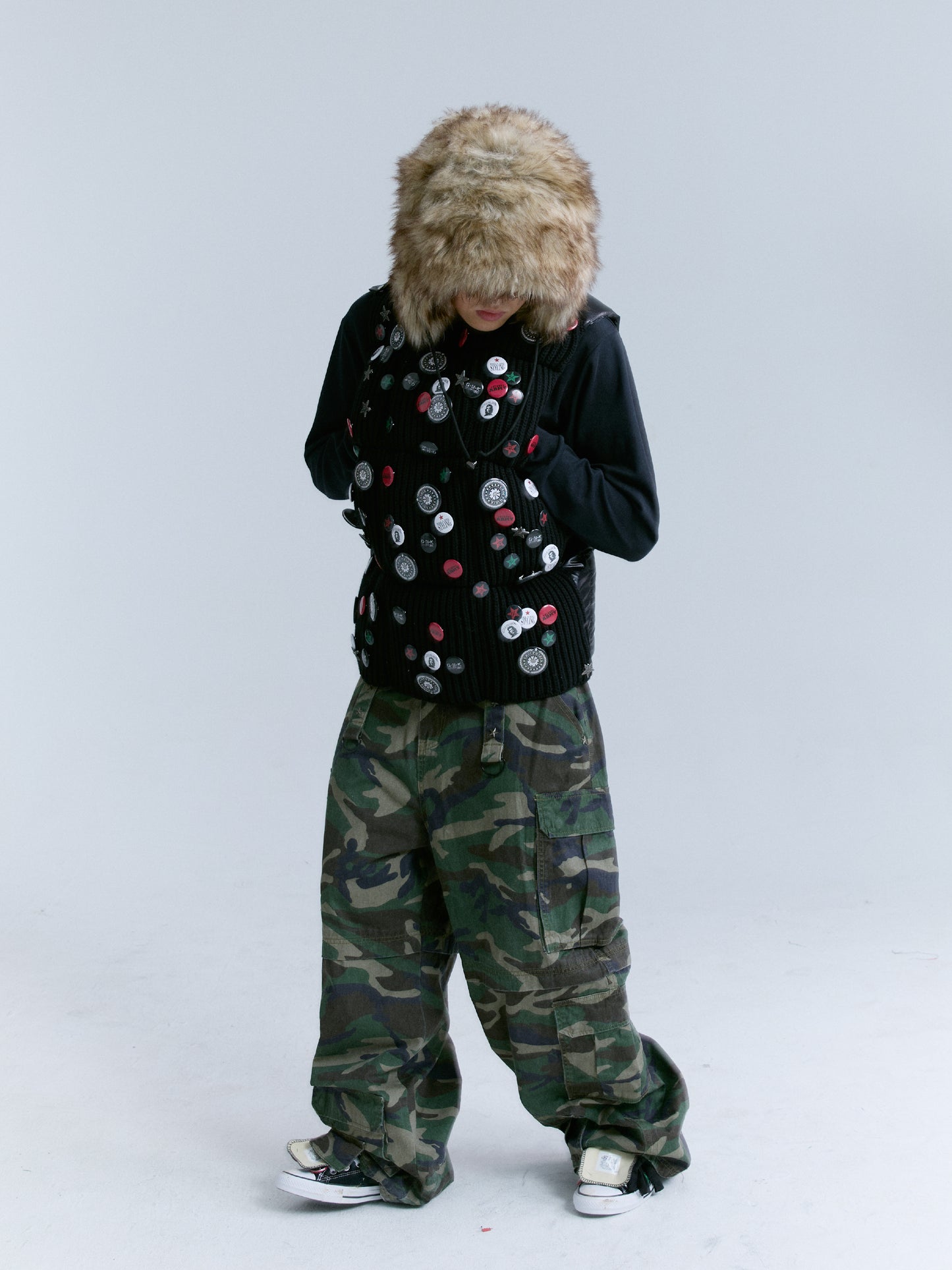 GROUPMAREK[GMK] Armyprint cargo jeans